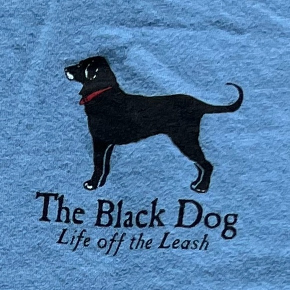 The Black Dog Martha's Vineyard Men's Small Blue Two Sided Graphic T-Shirt - Picture 3 of 6